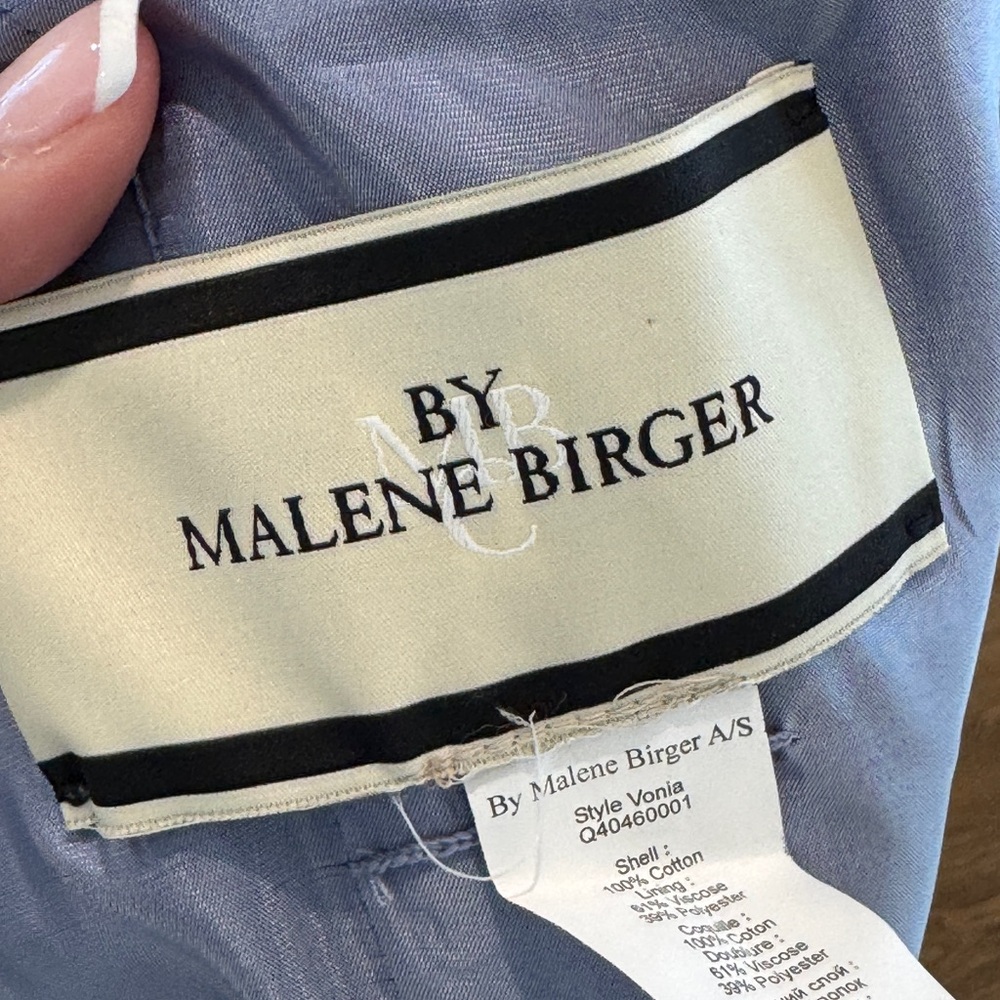 Malene Birger Blue and White Strapless Striped Dress - Size 40 - Picture 11 of 12